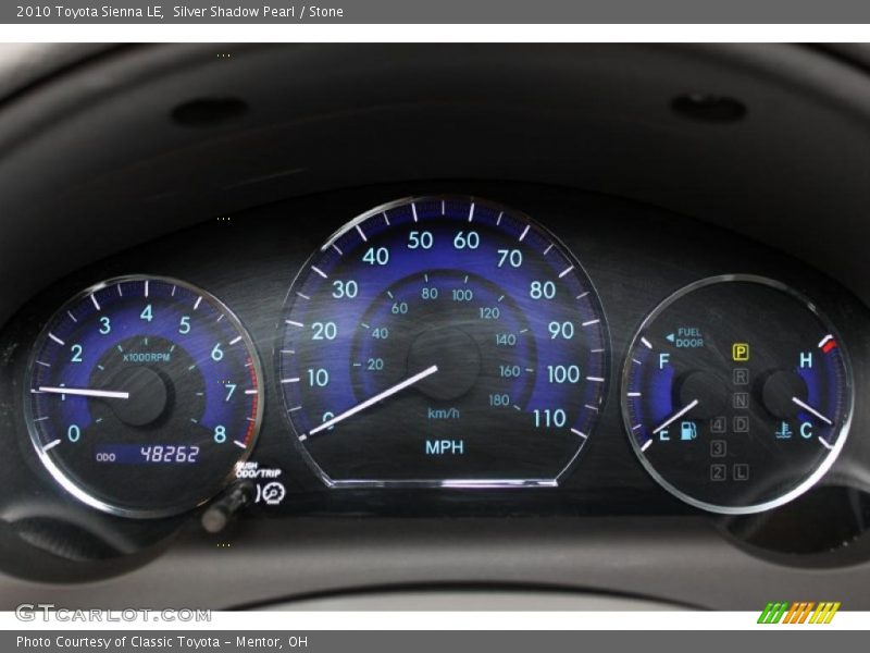 Silver Shadow Pearl / Stone 2010 Toyota Sienna LE