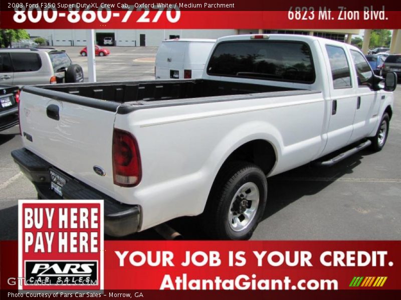 Oxford White / Medium Parchment 2003 Ford F350 Super Duty XL Crew Cab