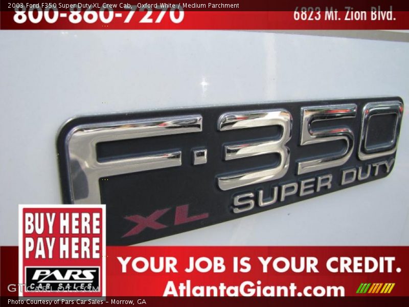 Oxford White / Medium Parchment 2003 Ford F350 Super Duty XL Crew Cab