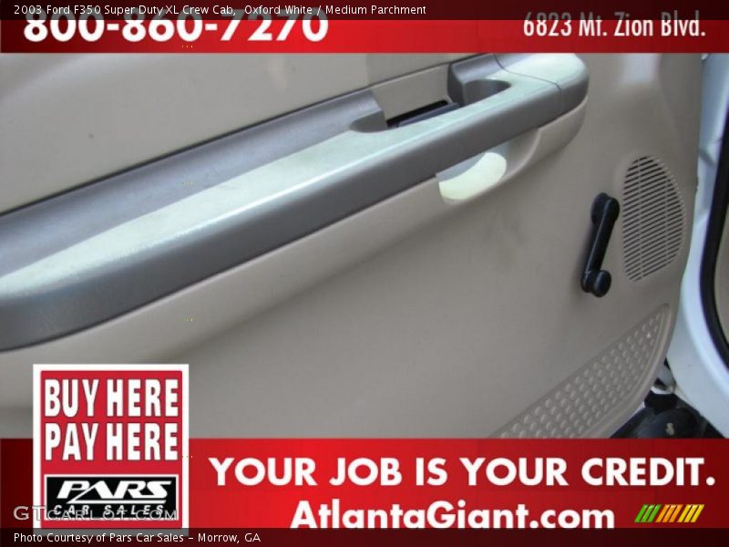Oxford White / Medium Parchment 2003 Ford F350 Super Duty XL Crew Cab
