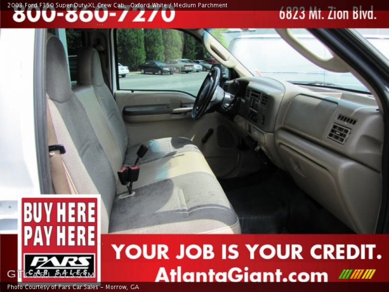 Oxford White / Medium Parchment 2003 Ford F350 Super Duty XL Crew Cab