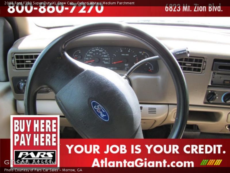 Oxford White / Medium Parchment 2003 Ford F350 Super Duty XL Crew Cab