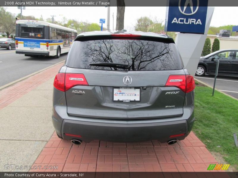 Nimbus Gray Metallic / Taupe 2008 Acura MDX Technology
