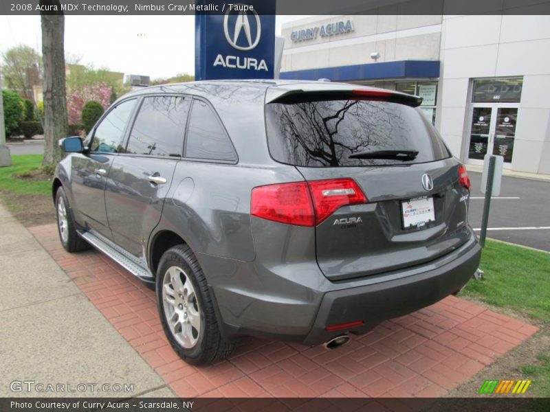 Nimbus Gray Metallic / Taupe 2008 Acura MDX Technology