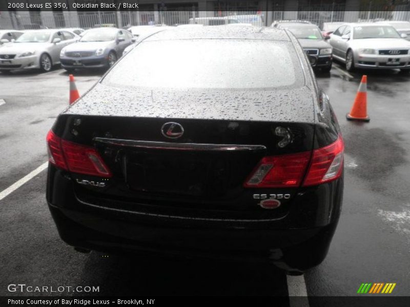 Obsidian Black / Black 2008 Lexus ES 350