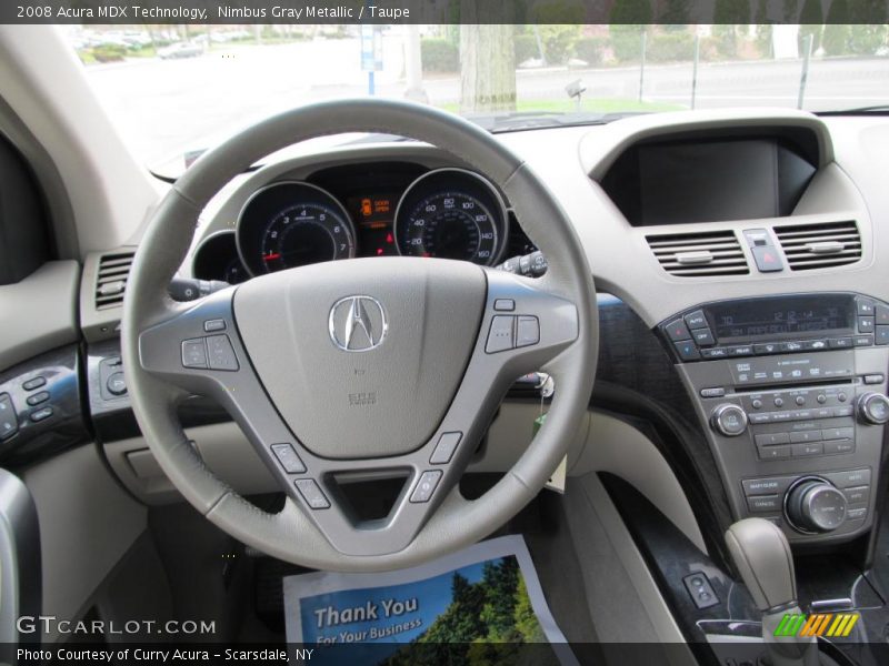 Nimbus Gray Metallic / Taupe 2008 Acura MDX Technology
