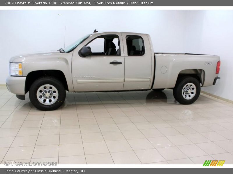 Silver Birch Metallic / Dark Titanium 2009 Chevrolet Silverado 1500 Extended Cab 4x4
