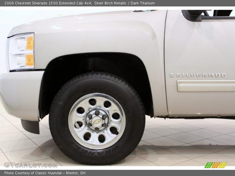Silver Birch Metallic / Dark Titanium 2009 Chevrolet Silverado 1500 Extended Cab 4x4