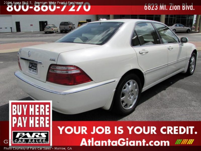 Premium White Pearl / Parchment 2004 Acura RL 3.5