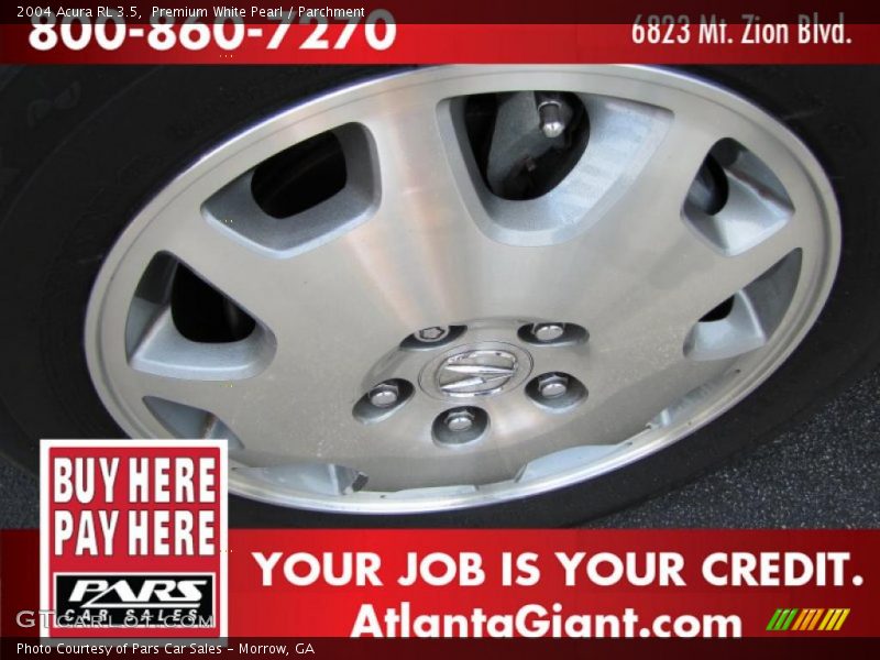 Premium White Pearl / Parchment 2004 Acura RL 3.5