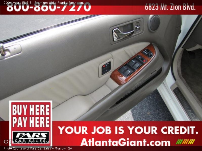 Premium White Pearl / Parchment 2004 Acura RL 3.5