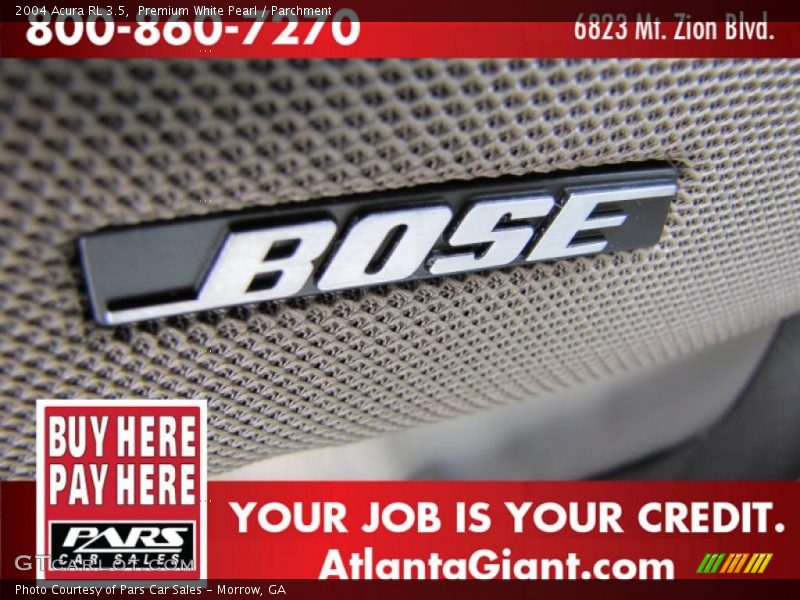 Premium White Pearl / Parchment 2004 Acura RL 3.5