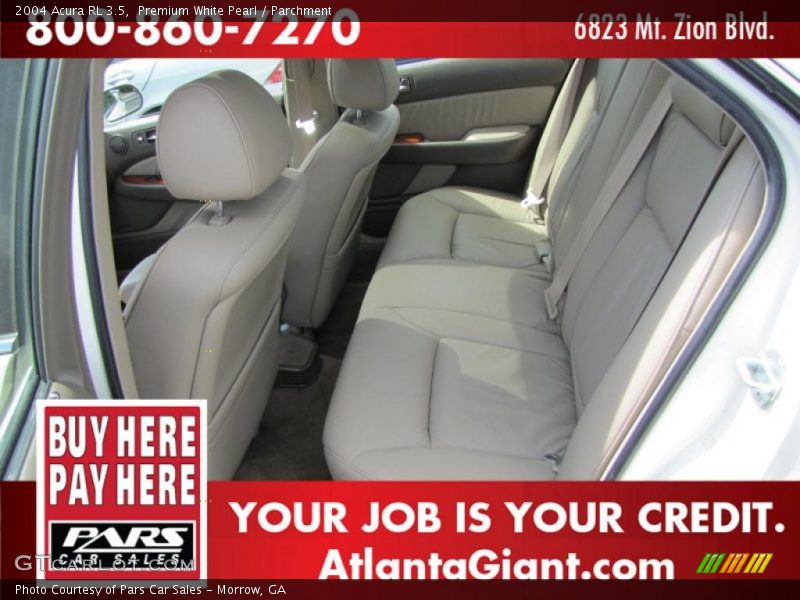 Premium White Pearl / Parchment 2004 Acura RL 3.5