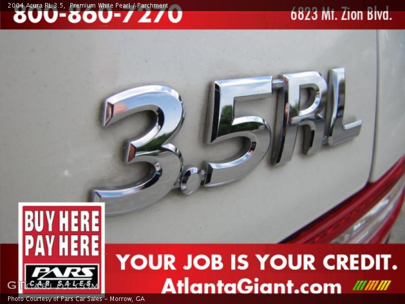 Premium White Pearl / Parchment 2004 Acura RL 3.5