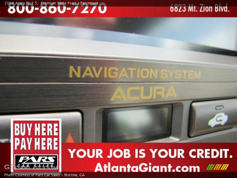Premium White Pearl / Parchment 2004 Acura RL 3.5