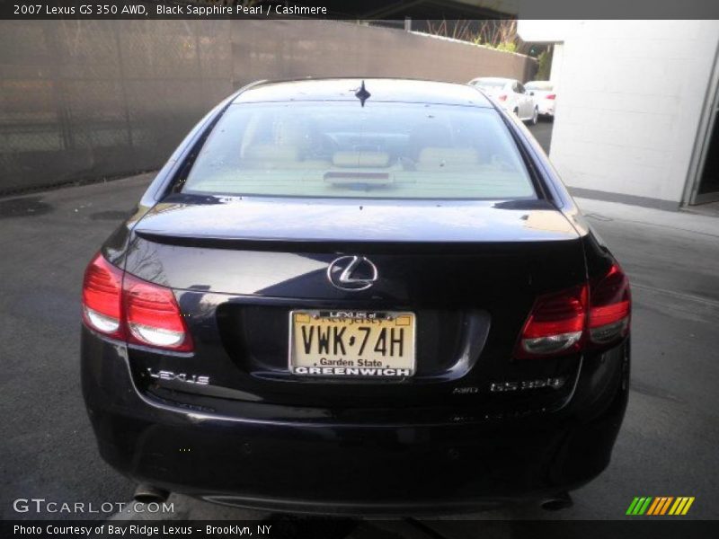 Black Sapphire Pearl / Cashmere 2007 Lexus GS 350 AWD