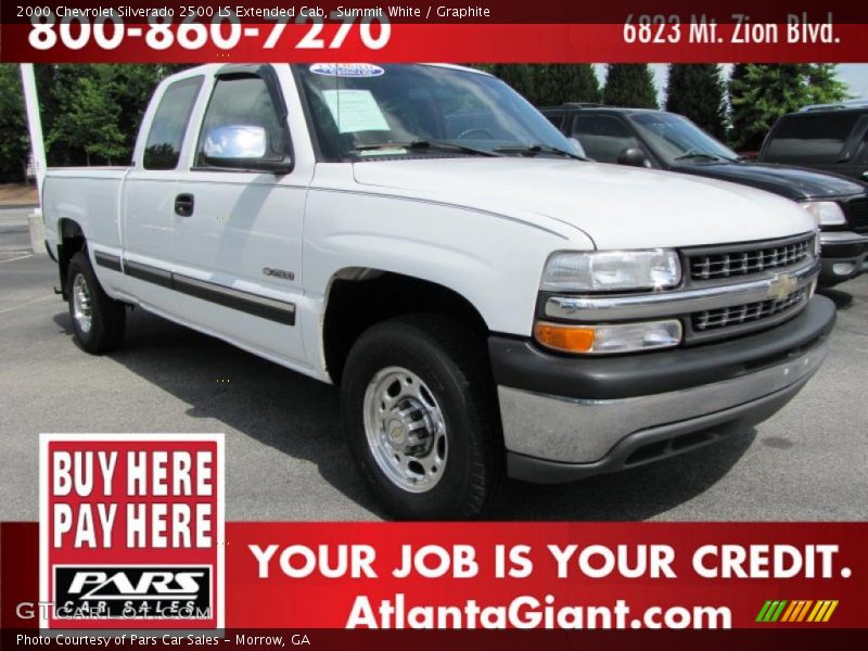 Summit White / Graphite 2000 Chevrolet Silverado 2500 LS Extended Cab