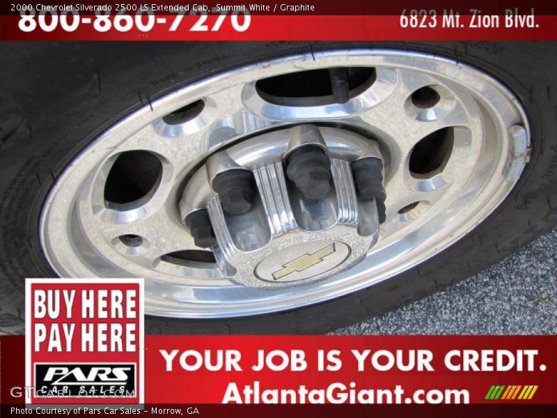 Summit White / Graphite 2000 Chevrolet Silverado 2500 LS Extended Cab