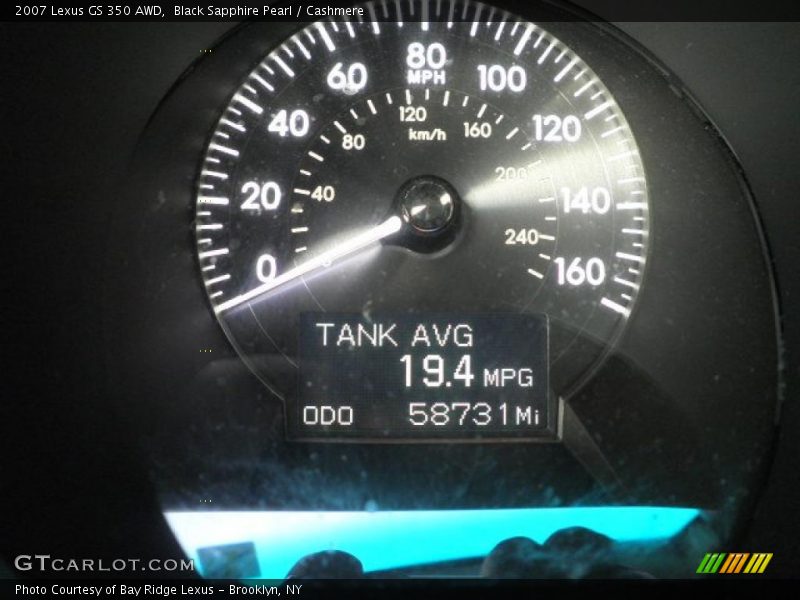 Black Sapphire Pearl / Cashmere 2007 Lexus GS 350 AWD