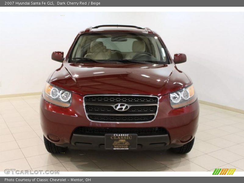 Dark Cherry Red / Beige 2007 Hyundai Santa Fe GLS