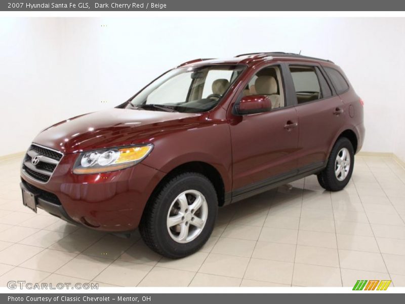 Dark Cherry Red / Beige 2007 Hyundai Santa Fe GLS