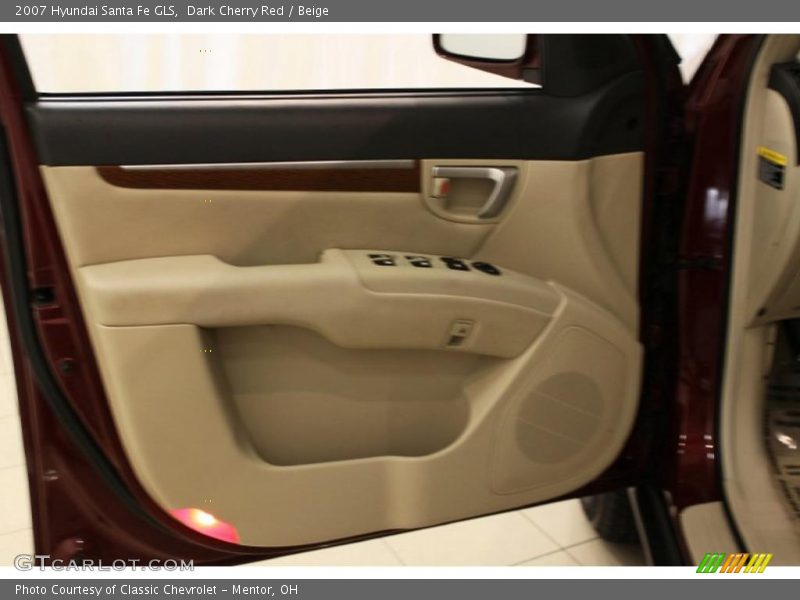 Dark Cherry Red / Beige 2007 Hyundai Santa Fe GLS