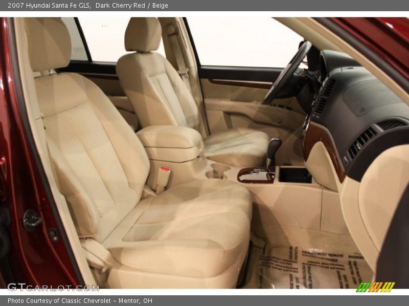 Dark Cherry Red / Beige 2007 Hyundai Santa Fe GLS