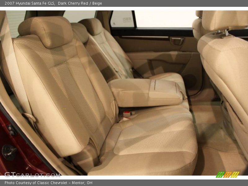 Dark Cherry Red / Beige 2007 Hyundai Santa Fe GLS