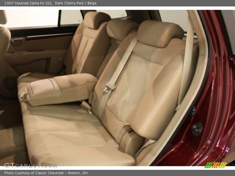 Dark Cherry Red / Beige 2007 Hyundai Santa Fe GLS