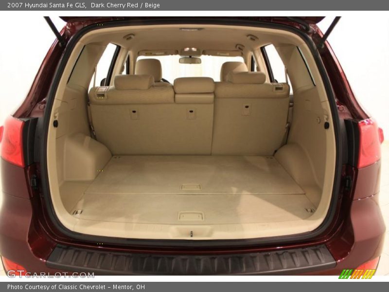 Dark Cherry Red / Beige 2007 Hyundai Santa Fe GLS