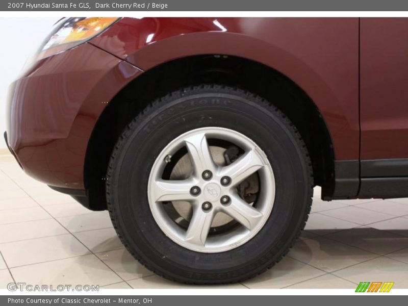 Dark Cherry Red / Beige 2007 Hyundai Santa Fe GLS