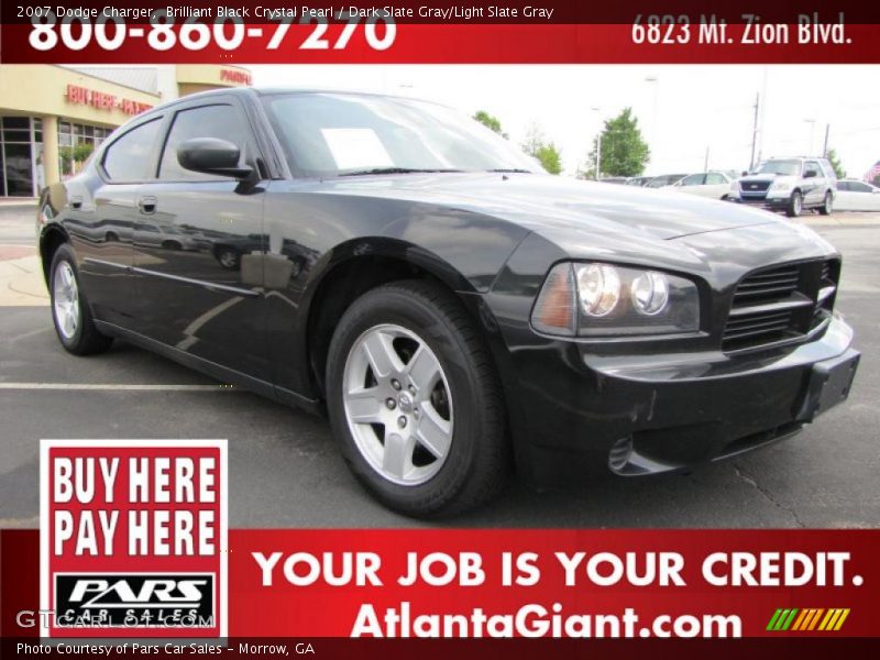 Brilliant Black Crystal Pearl / Dark Slate Gray/Light Slate Gray 2007 Dodge Charger