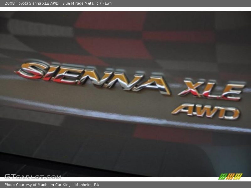 Blue Mirage Metallic / Fawn 2008 Toyota Sienna XLE AWD