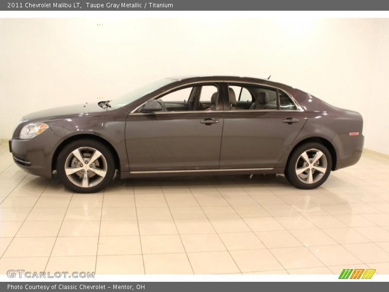 Taupe Gray Metallic / Titanium 2011 Chevrolet Malibu LT