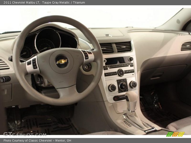 Taupe Gray Metallic / Titanium 2011 Chevrolet Malibu LT