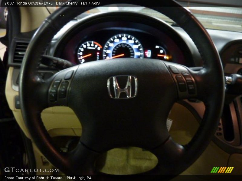 Dark Cherry Pearl / Ivory 2007 Honda Odyssey EX-L