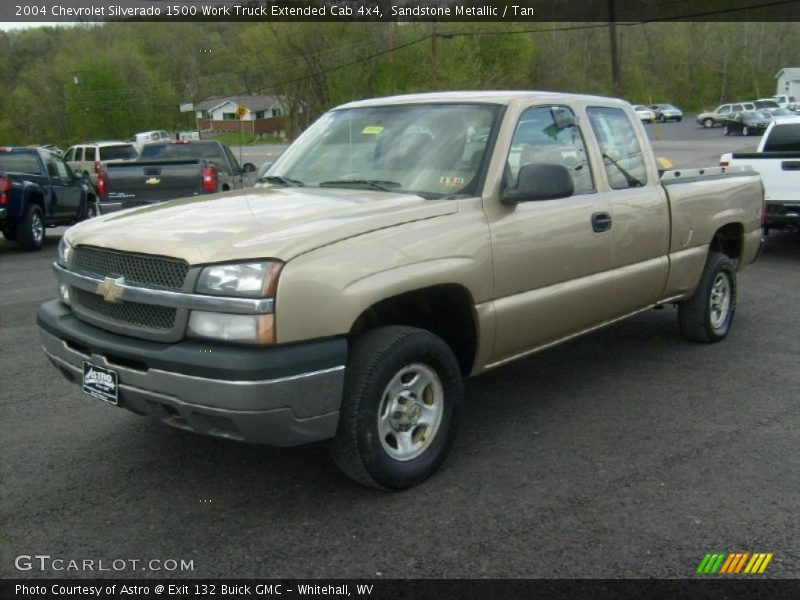 Sandstone Metallic / Tan 2004 Chevrolet Silverado 1500 Work Truck Extended Cab 4x4