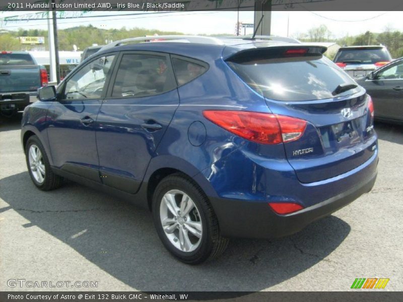 Iris Blue / Black/Saddle 2011 Hyundai Tucson Limited AWD