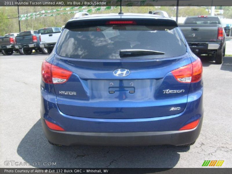 Iris Blue / Black/Saddle 2011 Hyundai Tucson Limited AWD