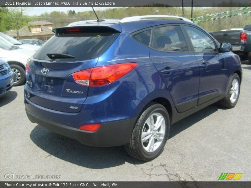 Iris Blue / Black/Saddle 2011 Hyundai Tucson Limited AWD