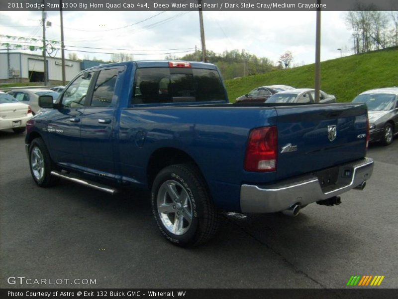 Deep Water Blue Pearl / Dark Slate Gray/Medium Graystone 2011 Dodge Ram 1500 Big Horn Quad Cab 4x4