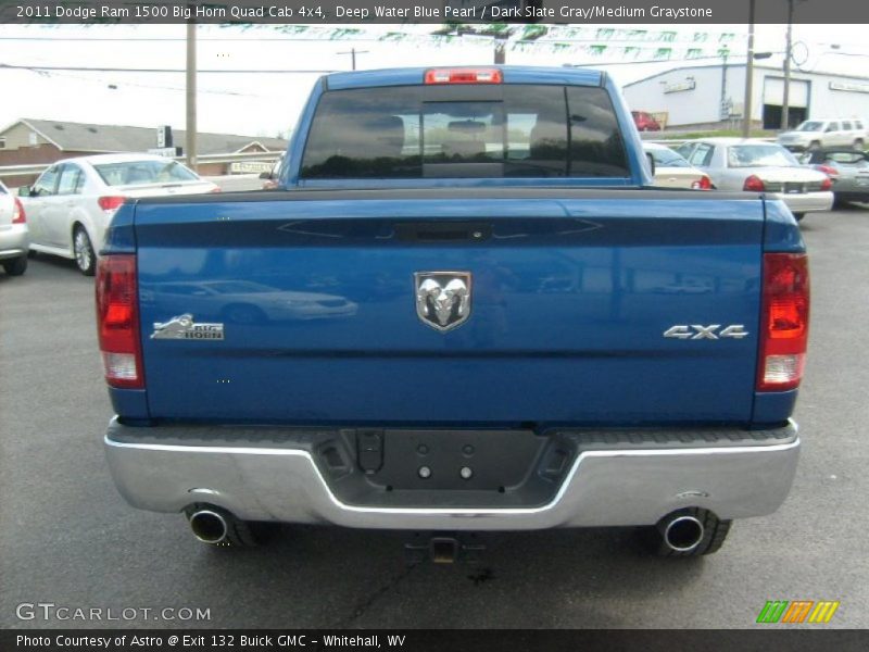 Deep Water Blue Pearl / Dark Slate Gray/Medium Graystone 2011 Dodge Ram 1500 Big Horn Quad Cab 4x4