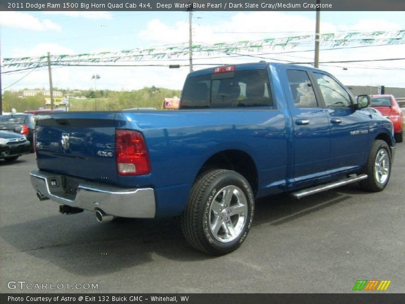 Deep Water Blue Pearl / Dark Slate Gray/Medium Graystone 2011 Dodge Ram 1500 Big Horn Quad Cab 4x4