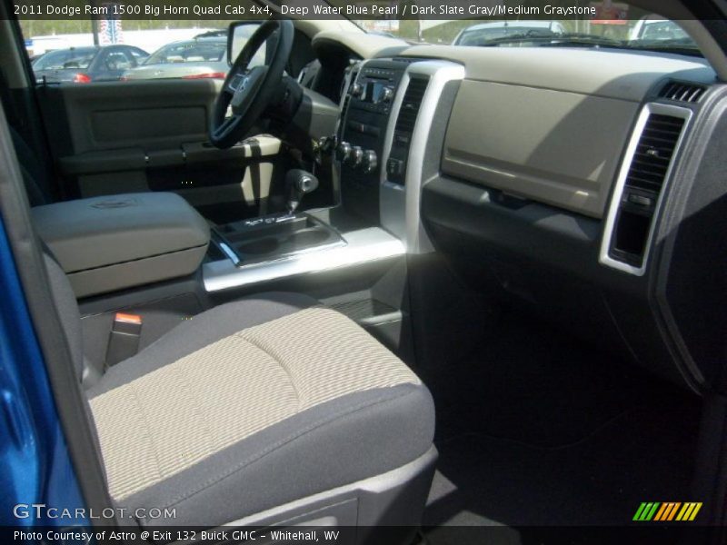 Deep Water Blue Pearl / Dark Slate Gray/Medium Graystone 2011 Dodge Ram 1500 Big Horn Quad Cab 4x4