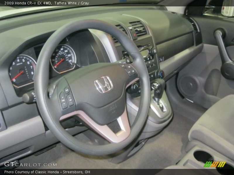 Taffeta White / Gray 2009 Honda CR-V EX 4WD