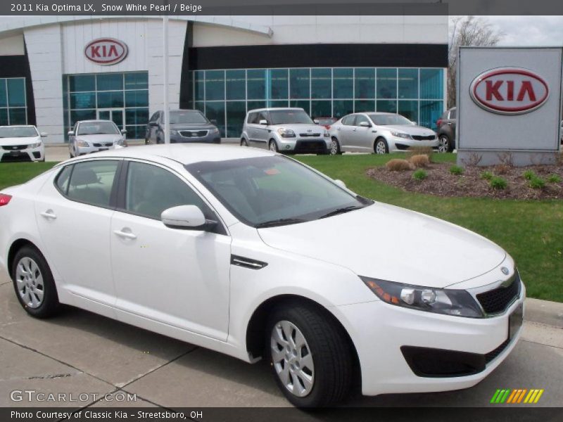 Snow White Pearl / Beige 2011 Kia Optima LX