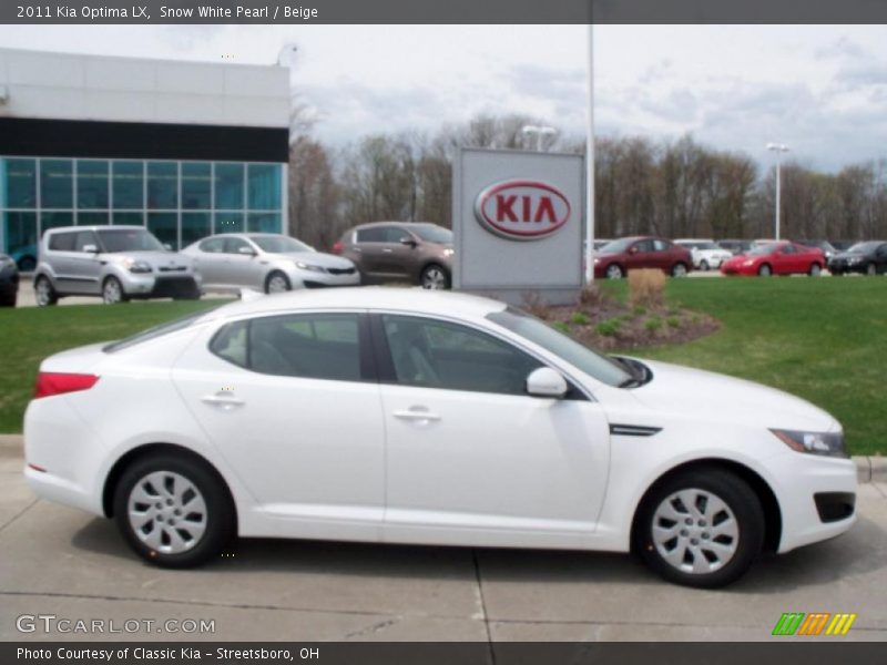 Snow White Pearl / Beige 2011 Kia Optima LX