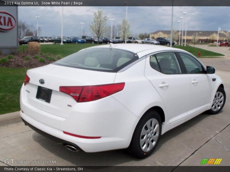 Snow White Pearl / Beige 2011 Kia Optima LX