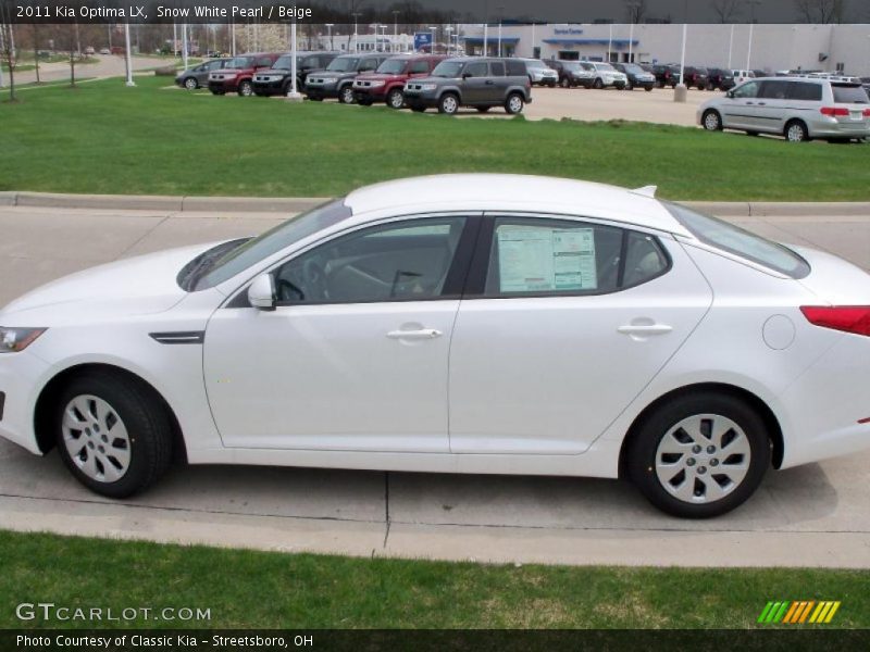 Snow White Pearl / Beige 2011 Kia Optima LX