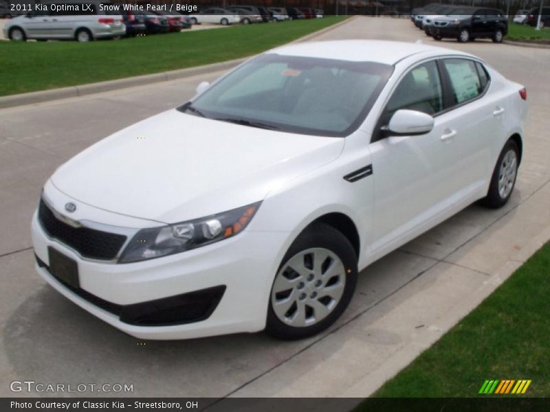 Snow White Pearl / Beige 2011 Kia Optima LX